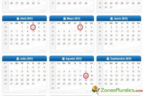 Calendario laboral 2015: entrate de los ocho das festivos y aprovchalos